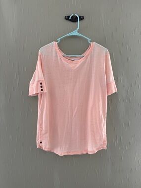 Jane and Delancey Peach Pink Short Sleeve Tee
